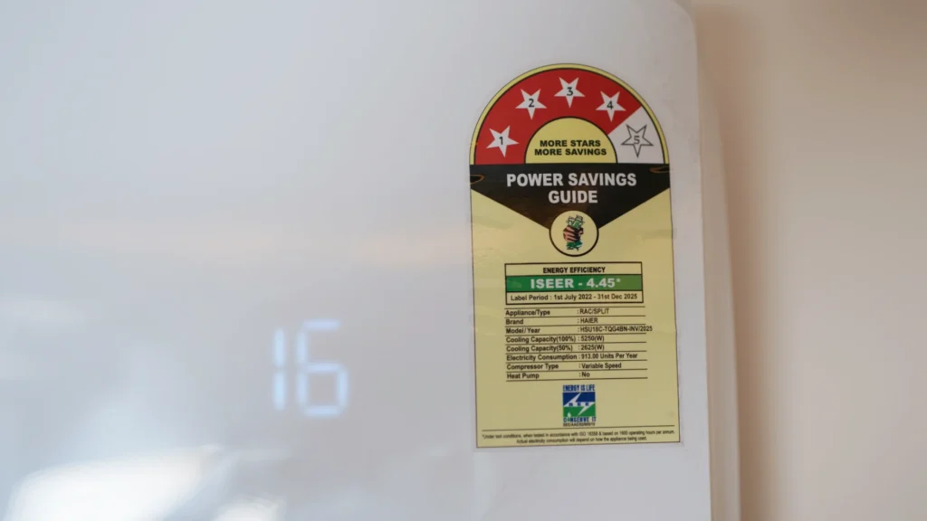 Haier ac bee ratings