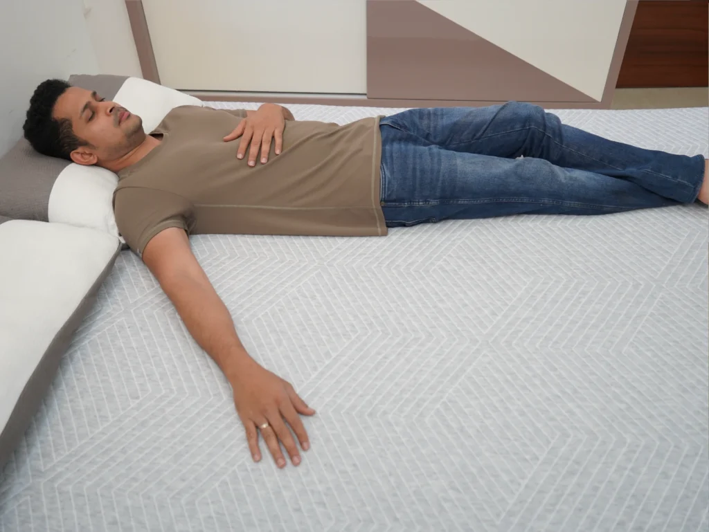 Sleeping on Wakefit Ortho plus