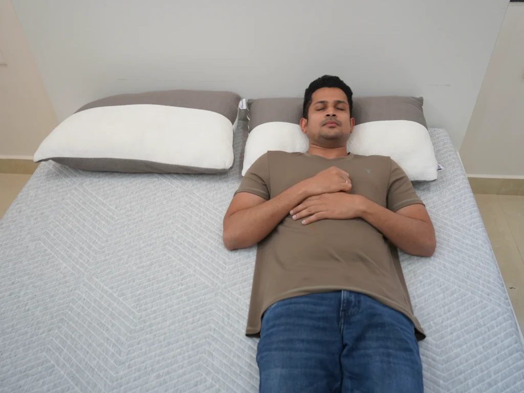 Wakefit mattress sleeping