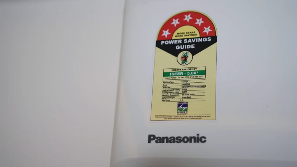 Cooling Capacity BEE Star label